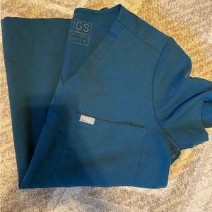 Figs Catarina Teal Top